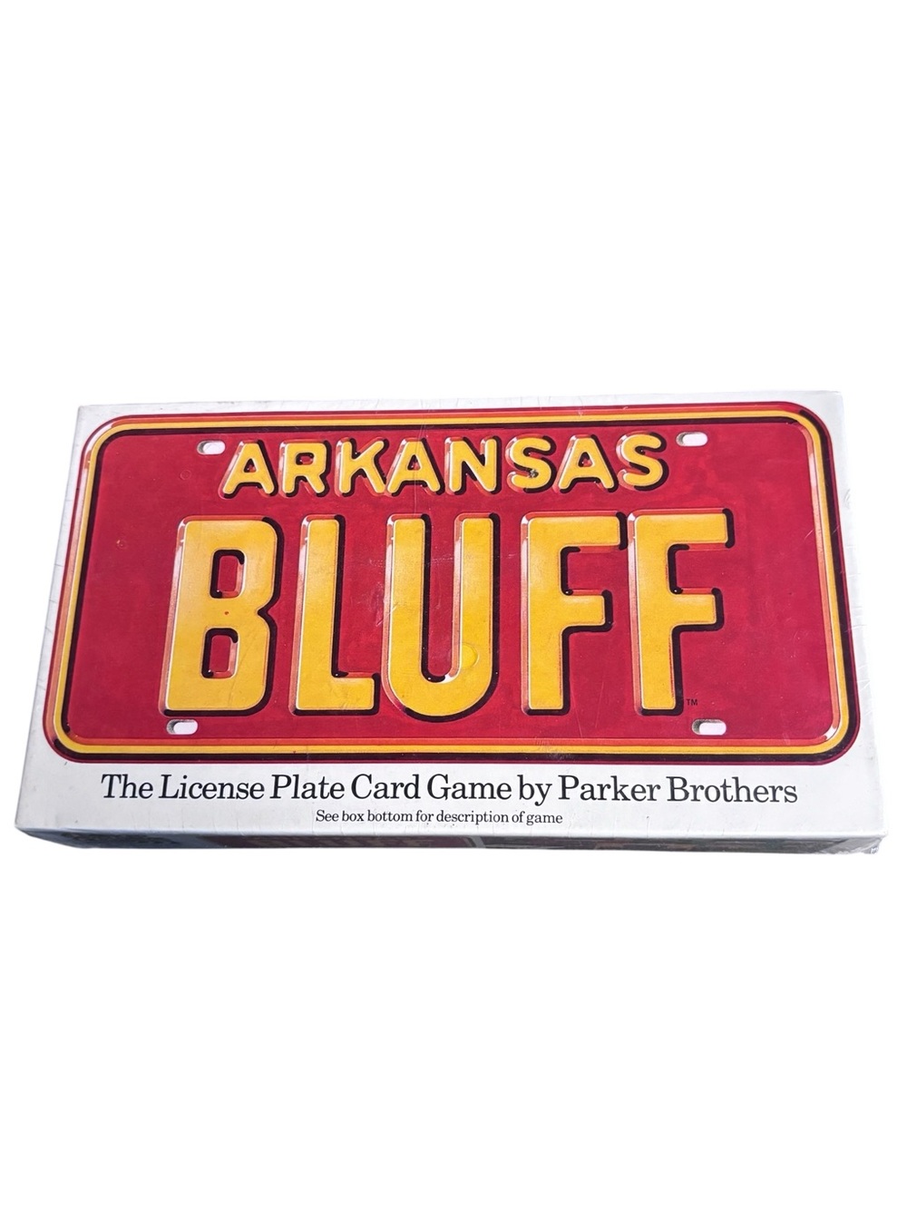 Vintage 1975 New Arkansas Bluff License Plate Card Game Parker Brothers